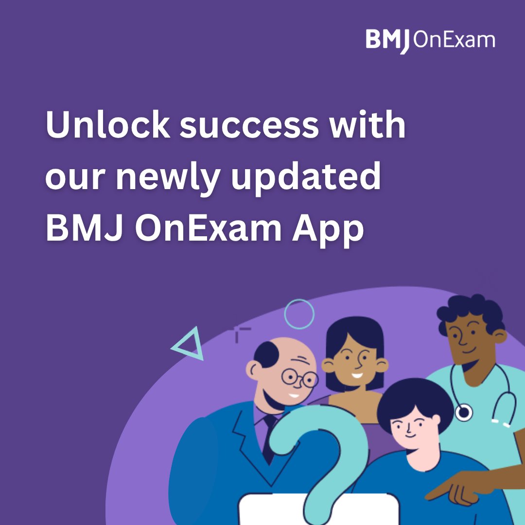 onExamination's tweet image. New BMJ OnExam app update! 🚨 Get 100 questions offline for uninterrupted revision. No wifi, no worries! The power of revision, always in your pocket.
Download on iOS & Android!
onexamination.com/pages/app-down…
#BMJOnExam #MedEd #OfflineLearning #ExamPrep