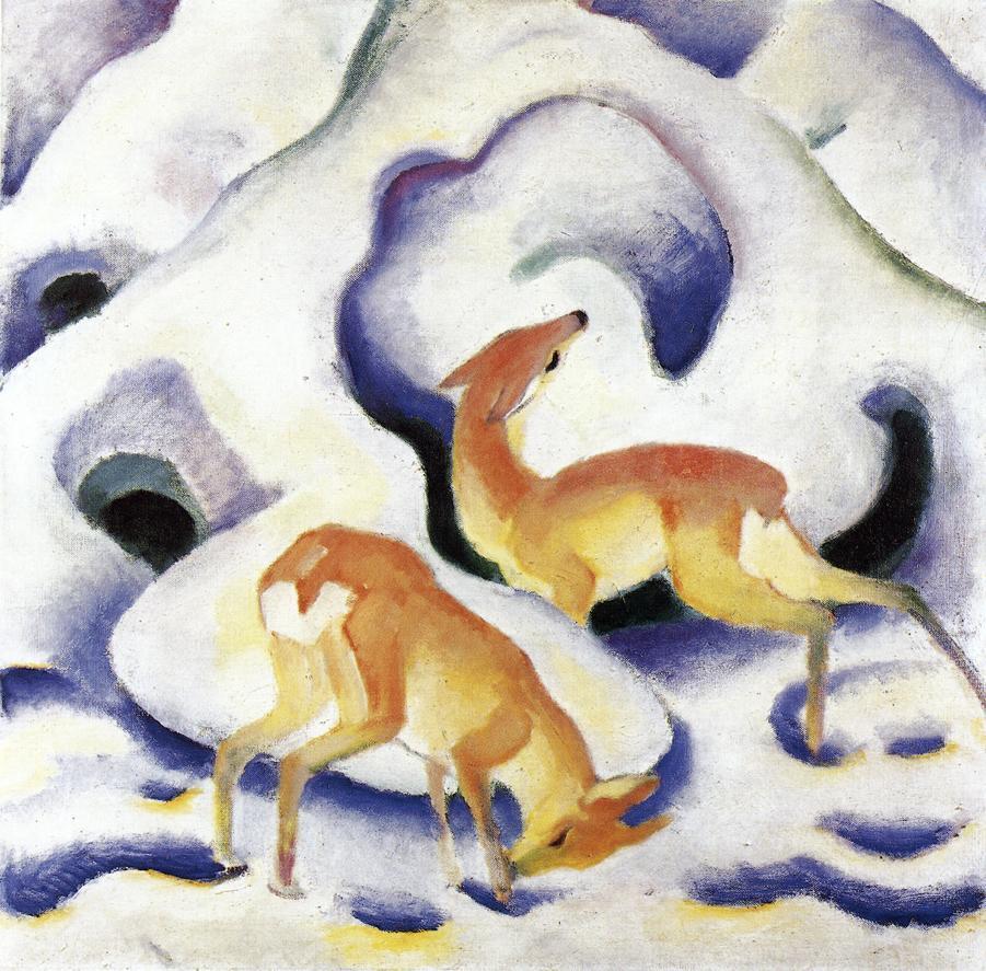 Deer in the Snow #artbots #marc