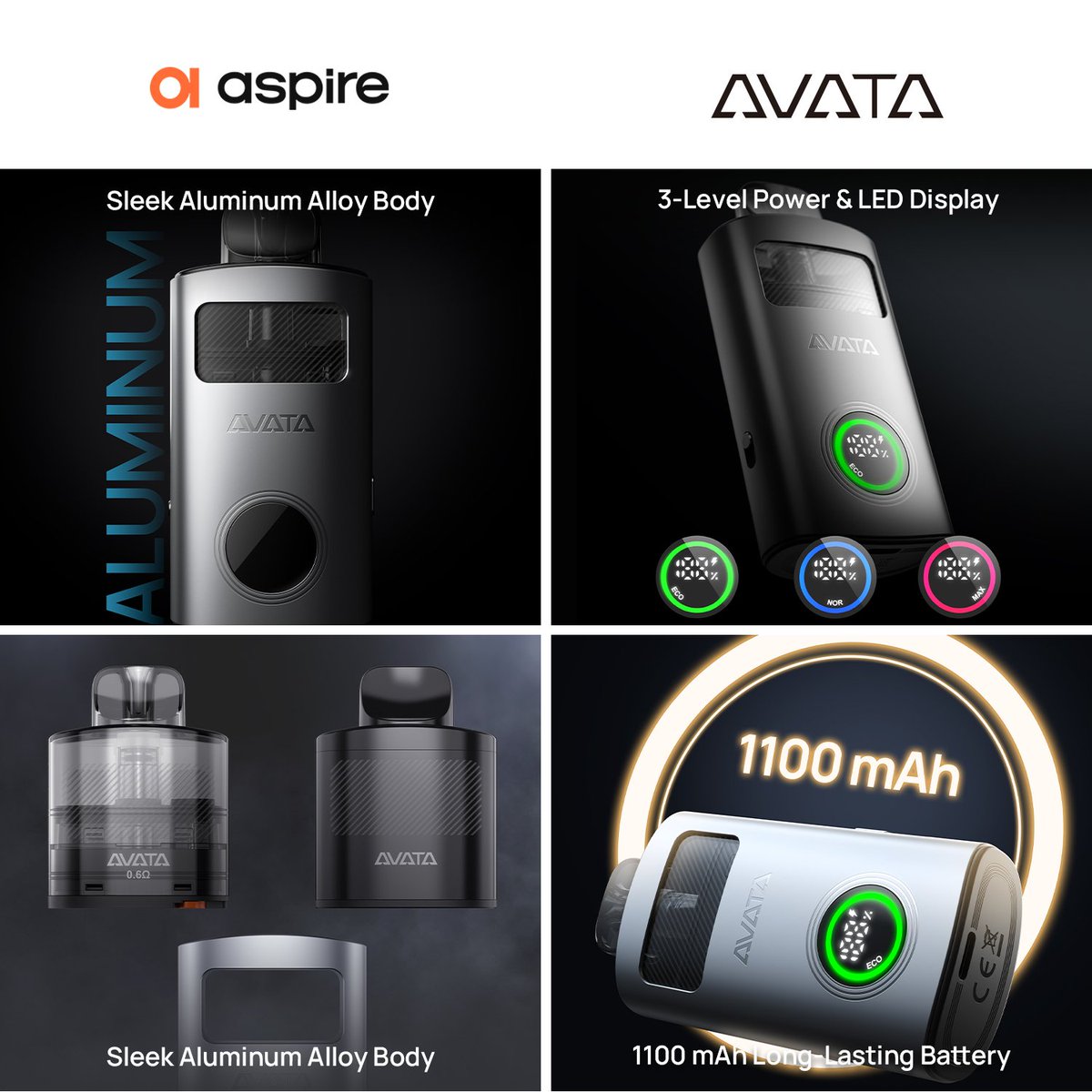 aspire_japan's tweet image. Avata の登場です — ゲームチェンジャー。
限界を打ち破るAvataは、超大容量15mLポッドを搭載。限界を超えたVape体験を再定義します。

#Aspirecig #Avata #Aspiretech #MTL #RDTL #AlwaysAspire

警告：20歳以上の成人