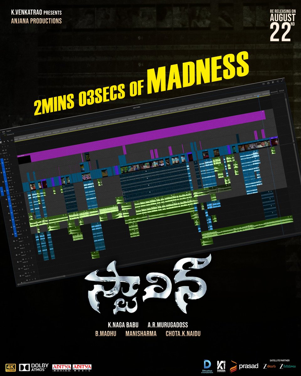 #Stalin4K Re-Release Trailer TODAY @ 5:04PM ⏰

2Mins 03Secs of Madness🔥🔥

#StalinOn22Aug 
<a href="/KChiruTweets/">Chiranjeevi Konidela</a> <a href="/Anjana_Prod/">Anjana Productions</a>