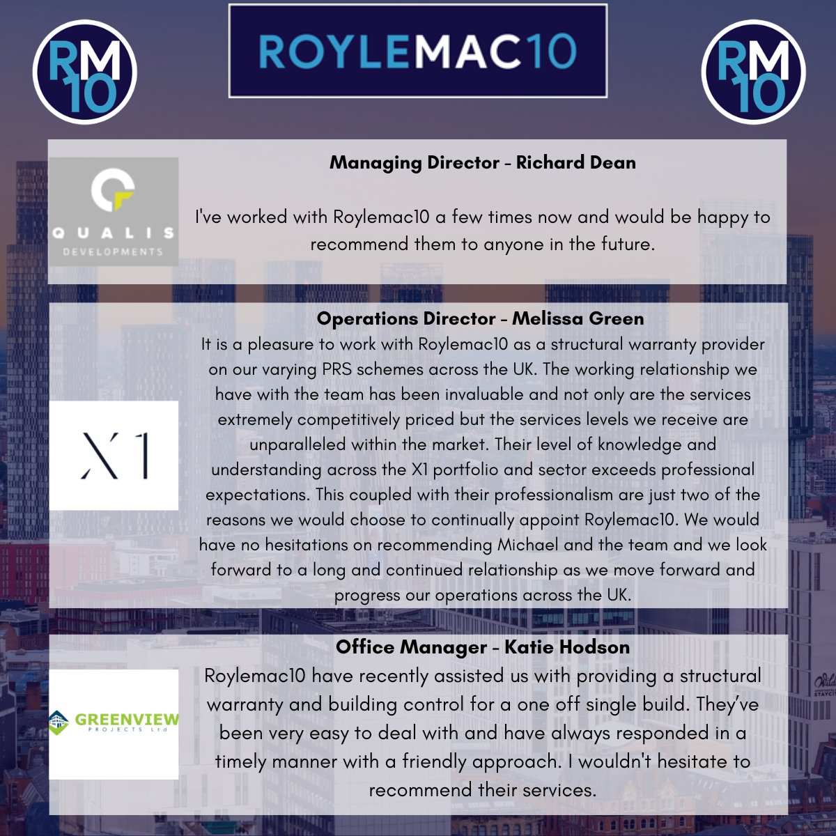 ROYLEMAC10 LTD (@roylemac10) on Twitter photo Manchester's trusted warranty experts ποΈπ§
From single builds to UK-wide PRS schemes, we deliver:
β
Market-leading expertise
β
Tailored warranty solutions
β
Unparalleled service
π© sales@roylemac10.com
π 028 9099 3244
#ManchesterConstruction #WarrantyExperts Manchester's trusted warranty experts ποΈπ§
From single builds to UK-wide PRS schemes, we deliver:
β
Market-leading expertise
β
Tailored warranty solutions
β
Unparalleled service
π© sales@roylemac10.com
π 028 9099 3244
#ManchesterConstruction #WarrantyExperts