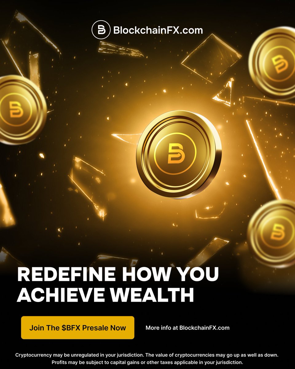 🚀 Shatter old limits.

Build wealth on your terms with $BFX.

🔗 Join the $BFX presale at BlockchainFX.com

#BlockchainFX #BFX #Presale #Crypto