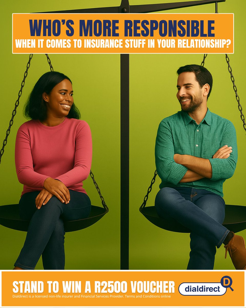 Navigating insurance is a crucial part of life! From car to home contents, someone has to keep track of policies, renewals, and claims 😅

Let us know who's the designated insurance guru in your relationship, and you could win a R2500 voucher.

#LoveDial #Dialdirect #LessYadaYada