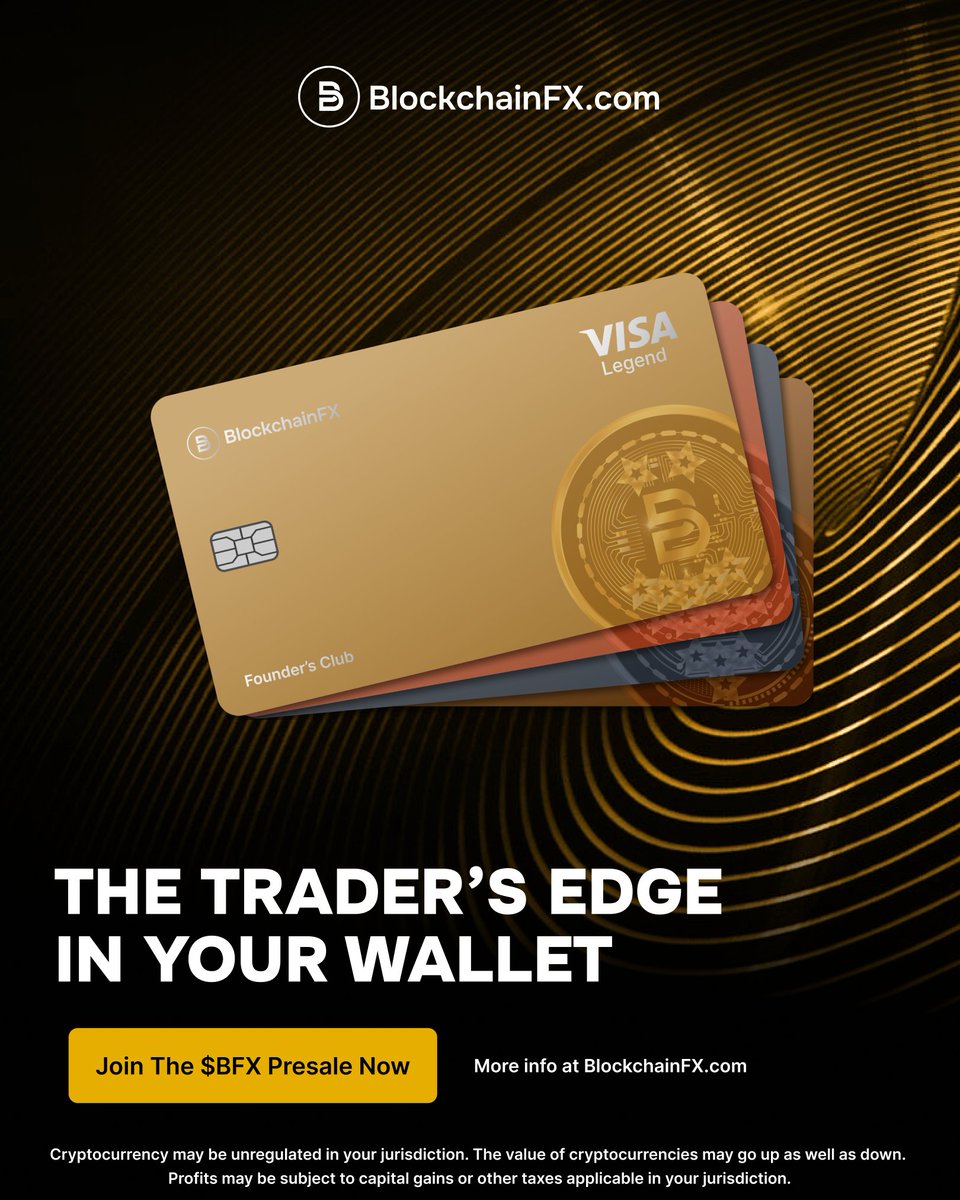 ✨Not just a card. It's a statement.

Own the BFX Metal Card by locking in your $BFX today
💳

Presale live at BlockchainFX.com

#BlockchainFX #BFX #Presale #Crypto