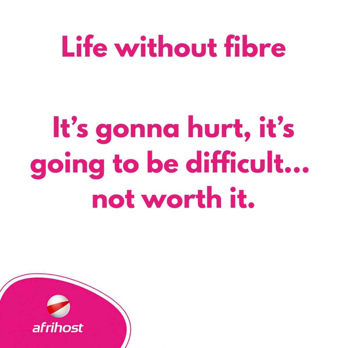 Afrihost's tweet photo. Don't say we never told you. ๐โค๏ธ
#GetSorted #Uncapped #PureFibre
Get fibre: https://t.co/45xkBMuyJG https://t.co/vq5K54zFvd