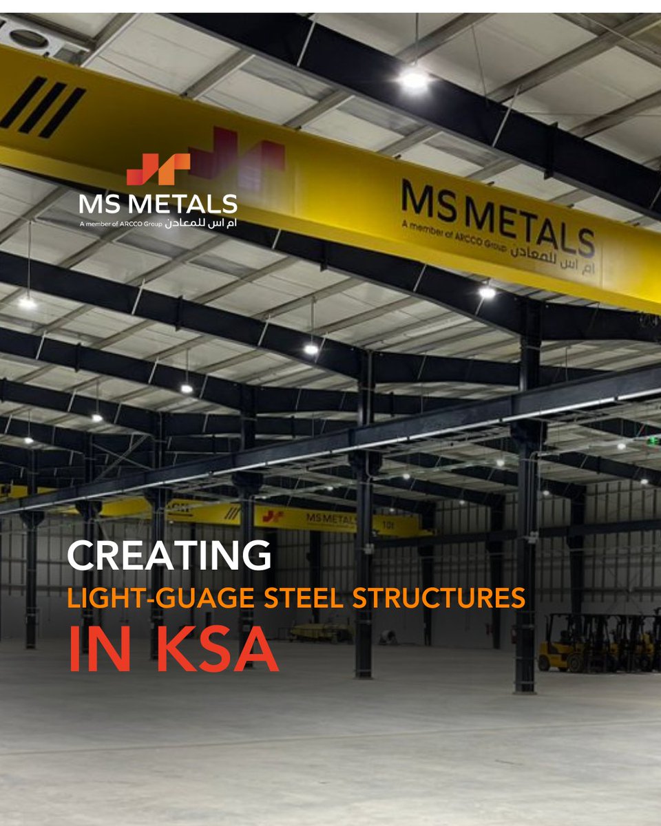 ms_metals_ksa's tweet photo. Our light gauge steel frames offer a smarter and more efficient approach to your building needs. They are made from high-strength steel, making them incredibly durable and are able to withstand a range of weather conditions.
#msmetals #metal #steelstructure  #lightgaugesteel https://t.co/uuaD8avaqT