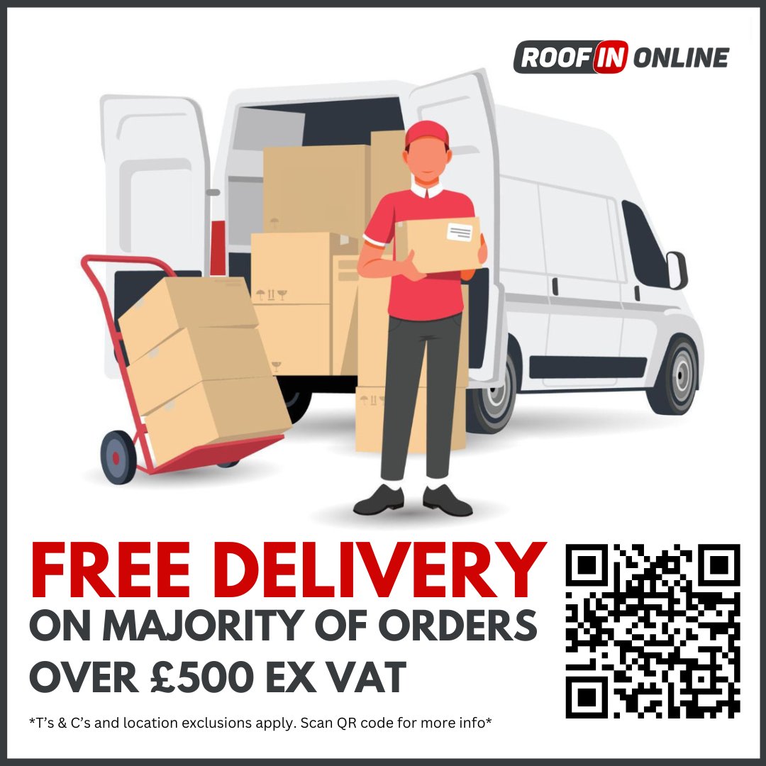 Ready to start your next project? Get FREE DELIVERY on most orders over £500 (ex VAT) from Roofin Online! 🚚

Scan our QR code to learn more or shop all your roofing essentials at roofin.co.uk.👍

#freedelivery #construction #roofingmaterials #buildingmaterials