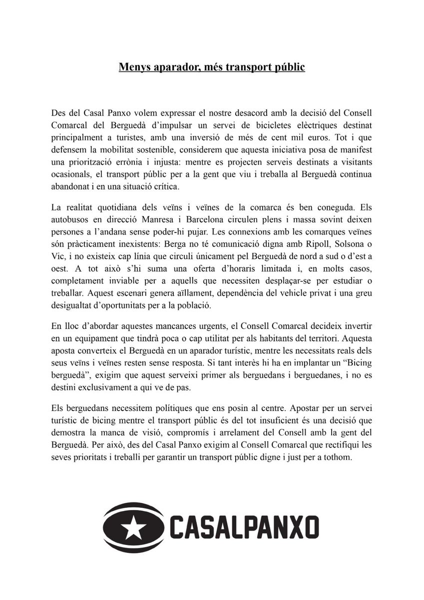 Menys aparador, més transport públic 💥