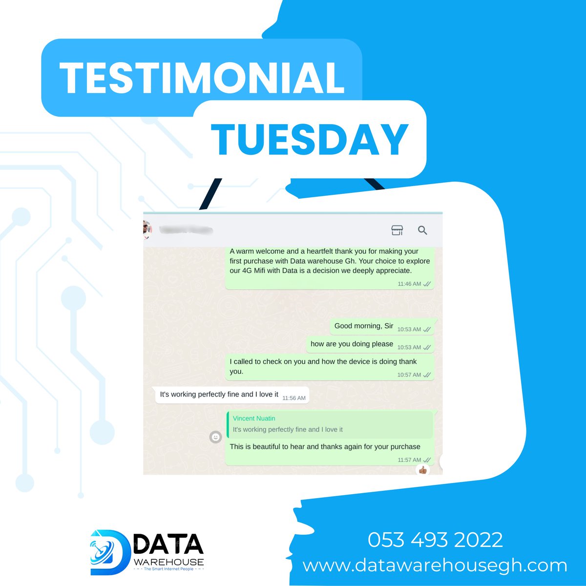 Datawarehousegh's tweet image. #TestimonialTuesday #datawarehousegh