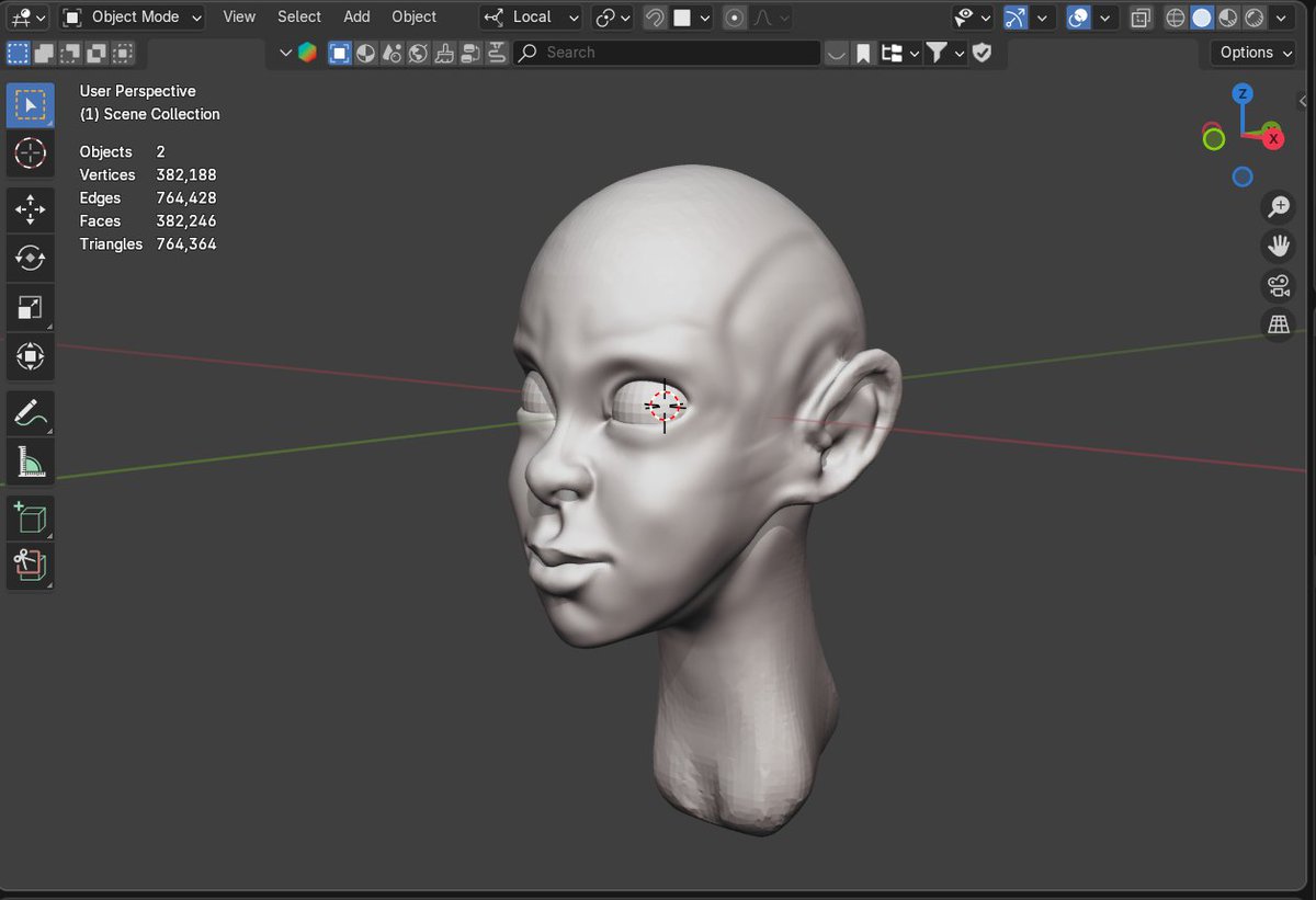 nginxCDN's tweet image. Day 1 Sculpt 🗿 #blender #3DCG