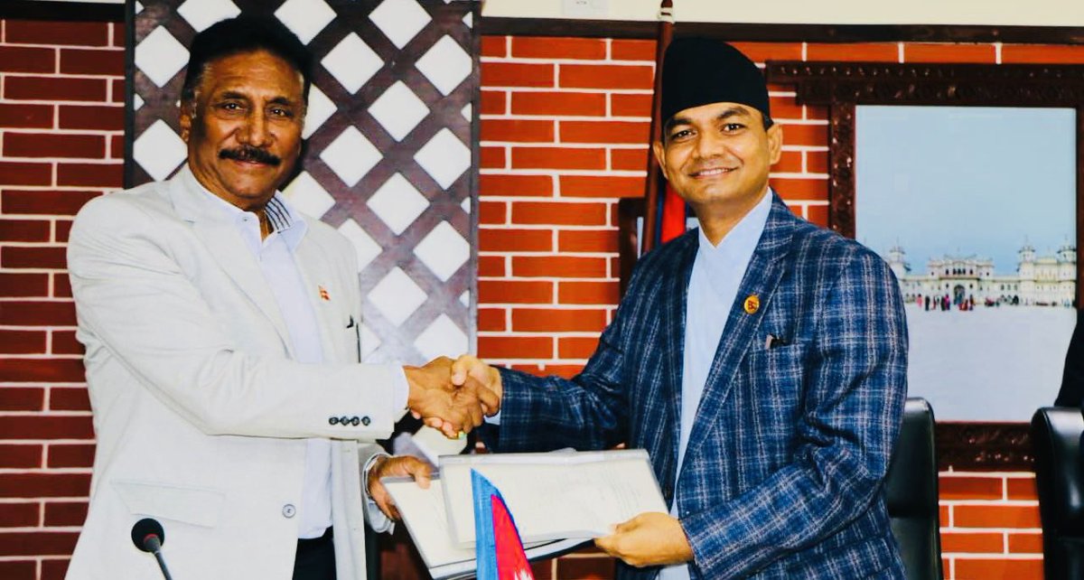 Today, at a grand ceremony organized at <a href="/MoLESS_Nepal/">श्रम, रोजगार तथा सामाजिक सुरक्षा मन्त्रालय</a> , I had the honour of formally concluding the Performance Contract with the Hon. Minister of Labour &amp; Employment <a href="/MPSSBHANDARI/">Sharat Singh Bhandari - MP</a> , as per the legal and administrative provisions of the Government of Nepal. I was joined by the