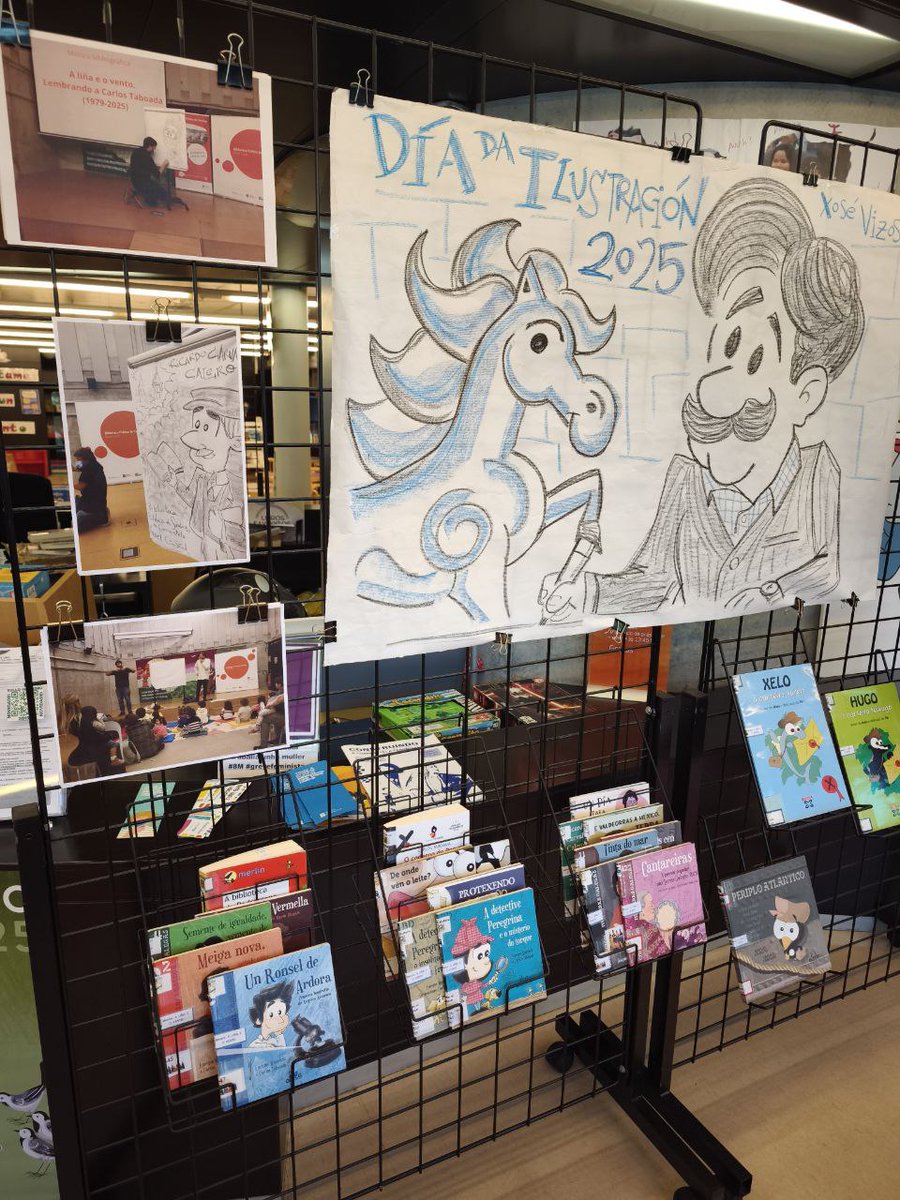 Velaí van algunhas imaxes da mostra / exposición A liña e o vento: lembrando a Carlos Taboada, que oranizamos na sala infantil como homenaxe polo seu pasamento.

<a href="/PoloCorreoVento/">Polo Correo do Vento</a>