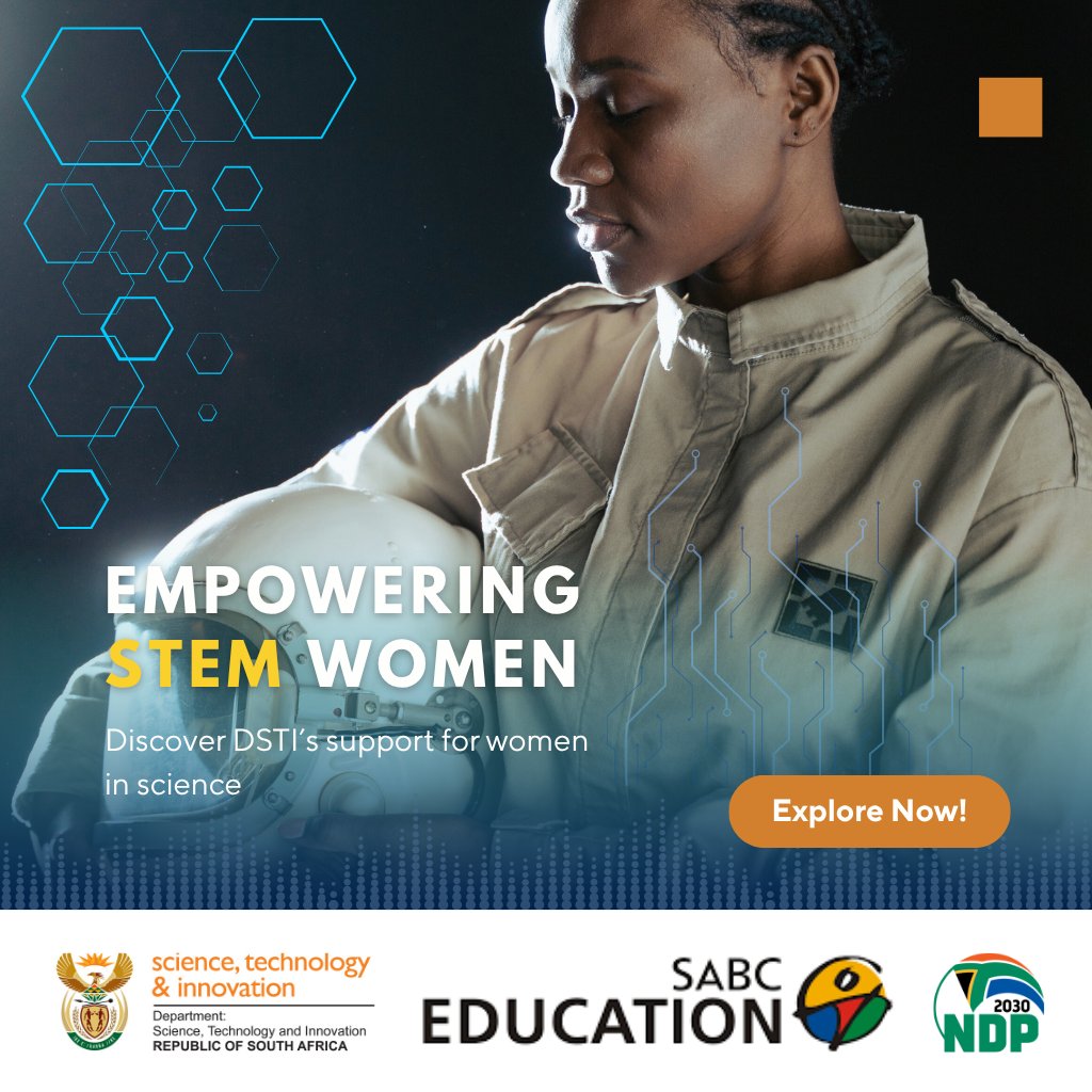 DSTI Empowering Women in Science, Want to learn about DSTI’s programs for women in STEM? 

Discover resources and opportunities to supportwomen scientists and innovators.  Explore now: dsti.gov.za#WomenInScience #STEMCareers #DSTI
