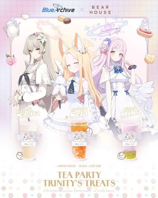 タイ版ブルアカ カフェチェーン店のBearHouseとのコラボ告知 詳細は