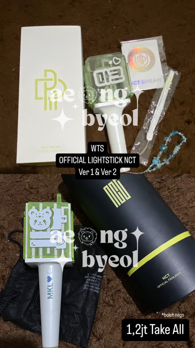 aeongibyeol's tweet photo. WTS want to sell
Lightstick Official NCT ver 1
Lightstick Official NCT DREAM ver 2
Take all 1,2jt (nego)
📍Banjarmasin, Kalsel

Condi lebih detail bisa langsung dm aja, atau chat ke 🍊 
Link on bio
tg. NCT DREAM TDS4 JKT WTS https://t.co/iuMa7JZmxB