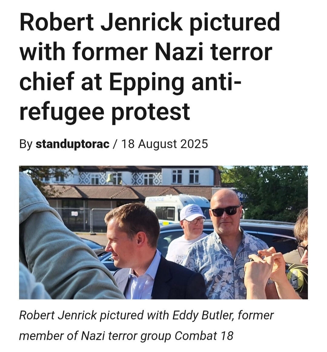 jdpoc's tweet photo. Tories' Jenrick ...

Protesting against Migrant Hotels HE PUT IN PLACE. https://t.co/tZSIG5cKSw