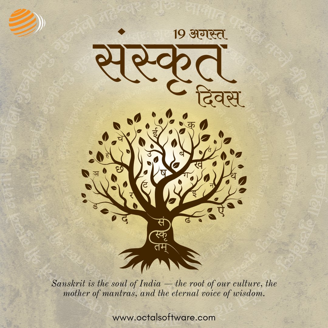 octalitsolution's tweet image. Celebrating the soul of India – Sanskrit, the root of all languages, mantras, and eternal wisdom. 🌸✨ On this Sanskrit Diwas, let’s honor the language that carries our culture, heritage, and timeless knowledge. 🙏📖
#SanskritDiwas #AncientWisdom #RootOfIndia #LanguageOfMantras