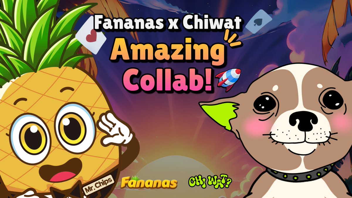🍍FANANAS X  CHIWAT Collab 🐶 
– SOLD-OUT Genesis NFT!

Win 1× Genesis !

✅ How to Enter
1. Like + RT + Comment + Follow this post
2. Comment with support for FANANAS + your wallet address.

🗓 Schedule
- Entry: Now → Aug 24
- Winners: Aug 25
- Airdrop: Within 24h after