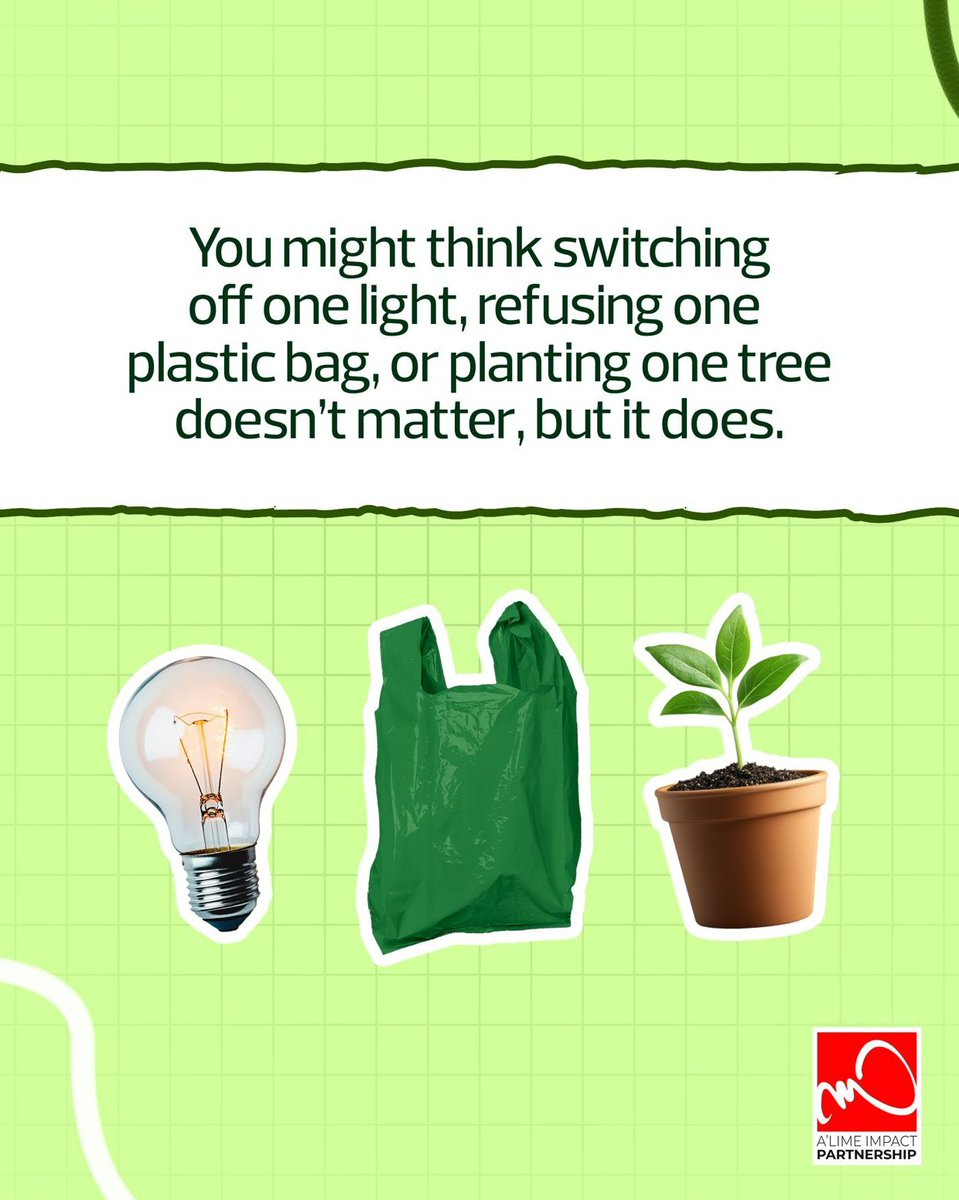 Alimeimpact's tweet photo. One person refusing a plastic bag may not change the world.
But a million people refusing? That's a movement.
Small actions stack. Change builds.
Watch what happens when we all show up.
#Sustainability
#PowerOfMany
#SmallActsBigImpact https://t.co/YMfKgZNLd3