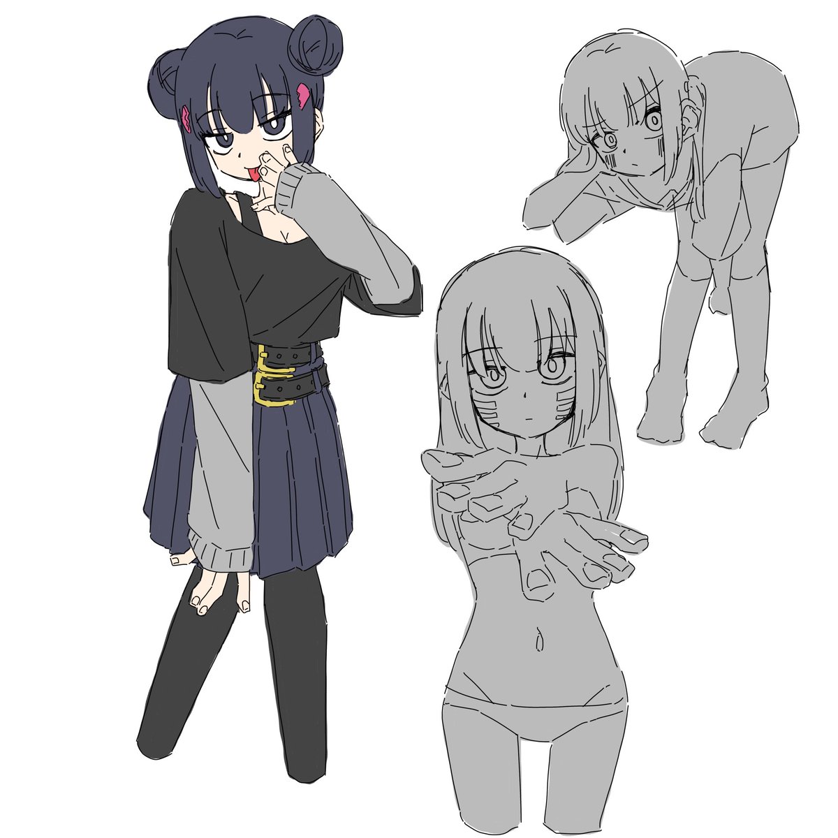 ポーズ練してる時にオリキャラ生まれる説を唱えておこうか…♨︎
ツインお団子かわいいね？？
