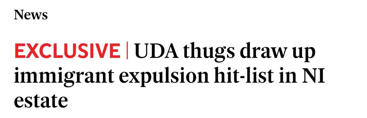 📸🇬🇧

A British Loyalist paramilitary organisation in Northern Ireland - the Ulster Defence Association - has threatened to expel every migrant in the Rathcoole estate. 

This comes after claims migrants have been given priority on housing &amp; school places in the area. 

Britain