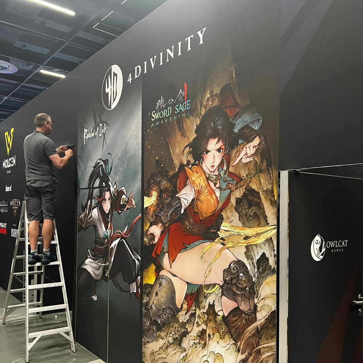 SwordSageGame's tweet photo. Our booth is in the midst of being set up. Can't wait for the final result!

See you guys at Gamescom - we're so excited to meet new players.

#Gamescom2025 https://t.co/71B4uiRLnA