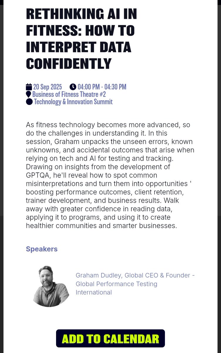 Talking Actual Intelligence in the fitness world next month at <a href="/AUSactive_/">AUSactive</a> <a href="/AusFitness_/">AusFitness Expo</a> in Sydney.

Turn common errors into revenue opportunities.

Tickets 👇

ausfitnessexpo.com.au/industry?utm_s…