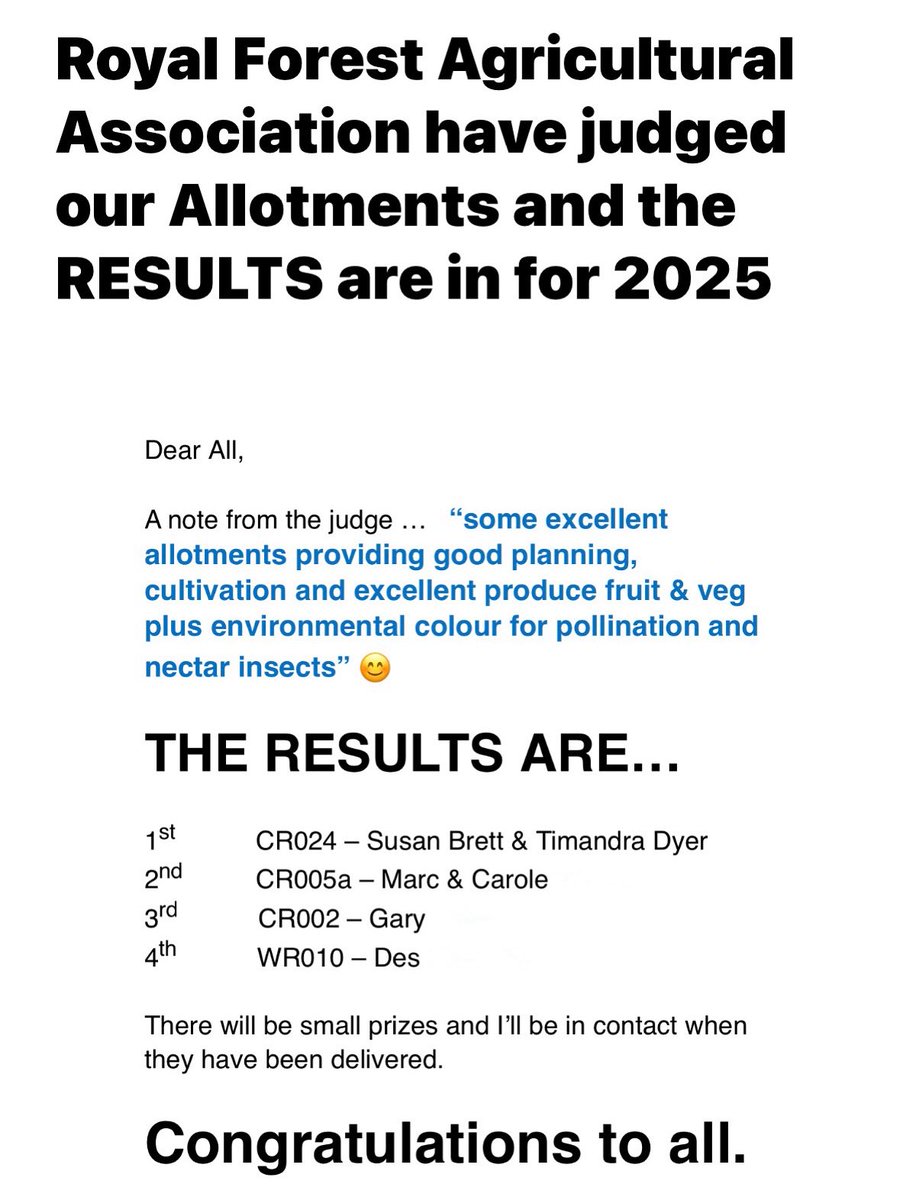 tjd19's tweet image. Look! The results are in and on my birthday too...WE WON! 🥳🌽🥕🥦🧅 #thrilled #plot24