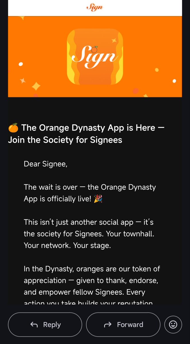 🚀 The wait is over!
🍊 The Orange Dynasty App is officially LIVE! 🎉

This isn’t just another app — it’s a society for Signees.
Your townhall. Your network. Your stage. ✨