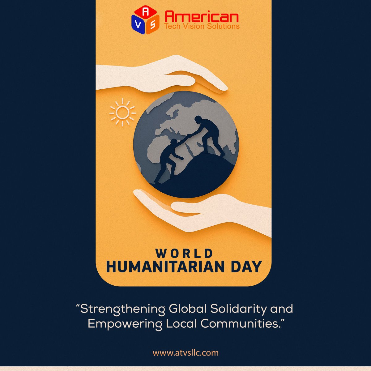 TechAtvs's tweet image. 🌍 On #WorldHumanitarianDay, we honor the courage & compassion of those who put humanity first.
At ATVS, we believe every act of kindness creates ripples of change. 💙
#HumanityFirst #ATVS #CompassionInAction
atvsllc.com