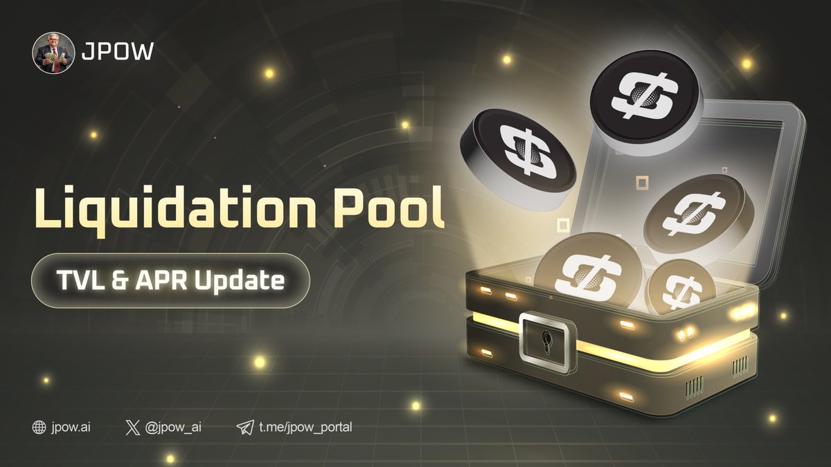jpow_ai's tweet photo. 🔥 https://t.co/MbvMNaBtl9 Liquidation Pool — Weekly TVL & APR Update

The pool is heating up: 104% APR with $689+ USDAI staked 🚀

Deposit your $USDAI & earn rewards from multiple asset classes, generated from JPOW’s liquidation revenue stream.

📈No more flat 4%, the APR here is dynamic — based on market conditions and borrower health!

👉 Check out the latest update: https://t.co/Z4MYOYU781