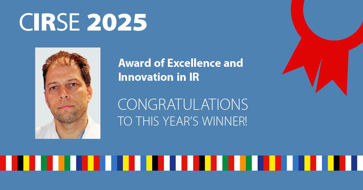 🎉Congrats to Prof. Riad Salem for winning this year’s Award of Excellence and Innovation in IR for his work on radioembolization as a treatment option for liver cancer which led to its incorporation into international guidelines.👉t.ly/4KZIg