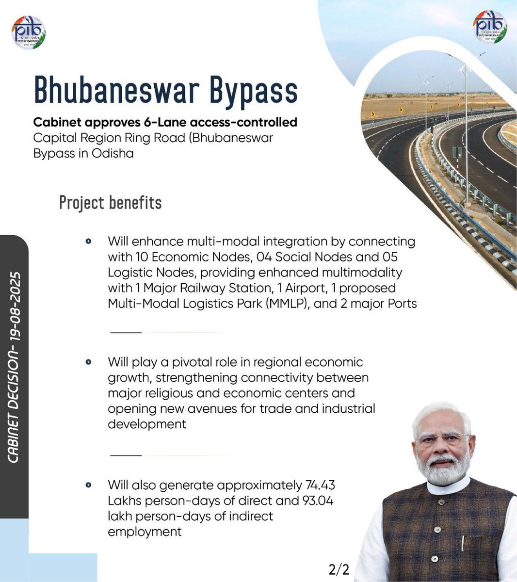 Nitin Gadkari (@nitin_gadkari) on Twitter photo Transforming connectivity, commerce, and communities—Odisha prepares for a landmark infrastructure leap! 🛣️
Union Cabinet, chaired by Prime Minister Shri <a href="/narendramodi/">Narendra Modi</a> Ji, has approved the construction of a 6-lane access-controlled Capital Region Ring Road (Bhubaneswar Bypass, Transforming connectivity, commerce, and communities—Odisha prepares for a landmark infrastructure leap! 🛣️
Union Cabinet, chaired by Prime Minister Shri <a href="/narendramodi/">Narendra Modi</a> Ji, has approved the construction of a 6-lane access-controlled Capital Region Ring Road (Bhubaneswar Bypass,