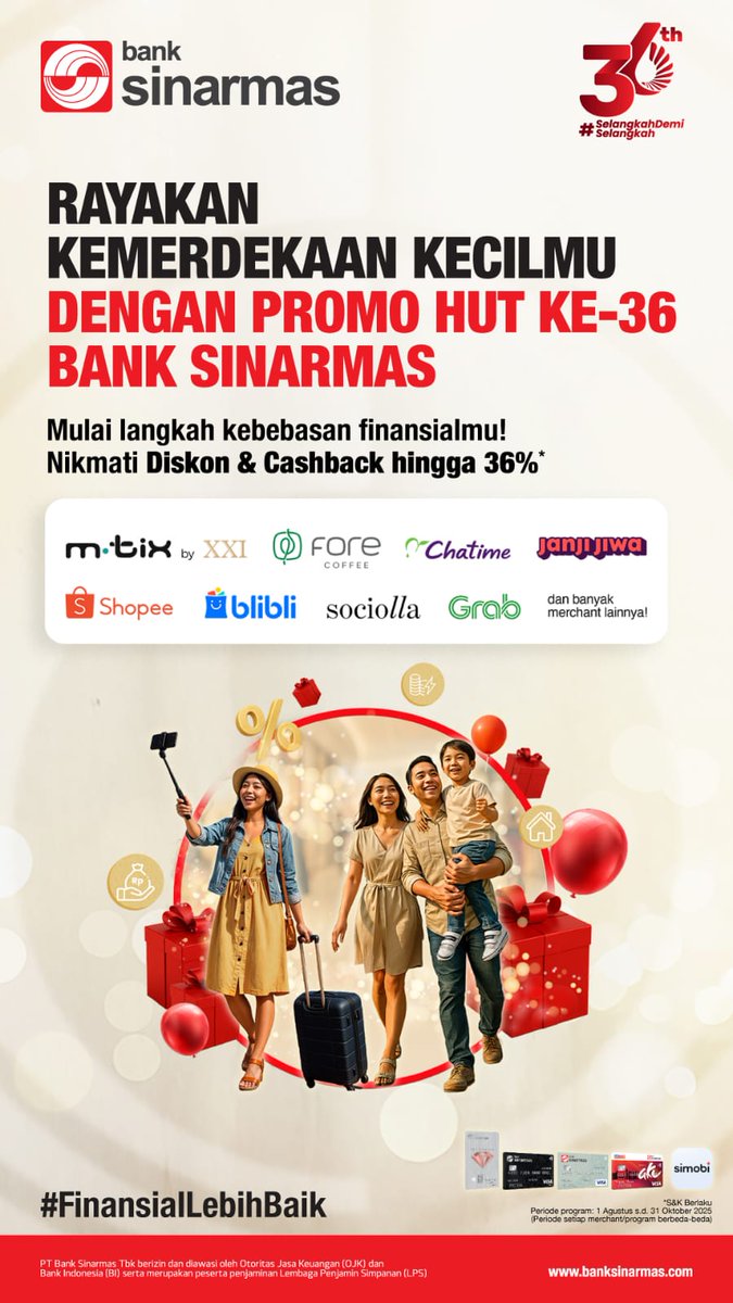 lagi pengen belanjaaa keperluan dapur dan skincare untungnya lagi ada promo di #KemerdekaanKecil
#HUT36BankSinarmas lumayan banget lagi, bakalan kalap siih ini mah 😍😍
bsim.id/hut36-promodis…