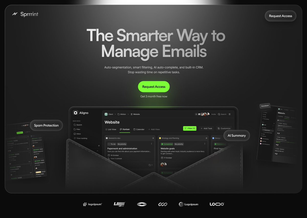 satyaa's tweet image. Challenge 05: Hero Design (Dark Theme)

The task is to redesign this Dark theme hero exactly how this is:

Challenging part: 
- Mail Envelope
- Masking
- Lighting 
- Gradients

*I’ve provided the dashboard image in reply, please check.

This is fun and challenging and will learn…