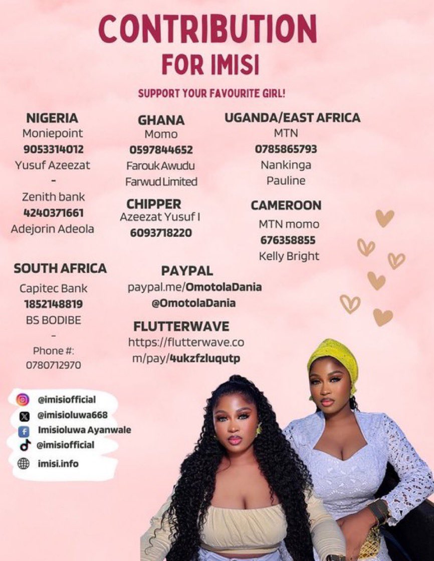 Bolaji Ogunmola (@ogunmolabolaji) on Twitter photo Got this from her handler here <a href="/imisioluwa668/">IMISIOLUWA β€οΈβπ₯</a>, if you canβt vote for whatever reason and you want to support her journey. Please do!!! I have done my own as well and we move till the last day. Got this from her handler here <a href="/imisioluwa668/">IMISIOLUWA β€οΈβπ₯</a>, if you canβt vote for whatever reason and you want to support her journey. Please do!!! I have done my own as well and we move till the last day.