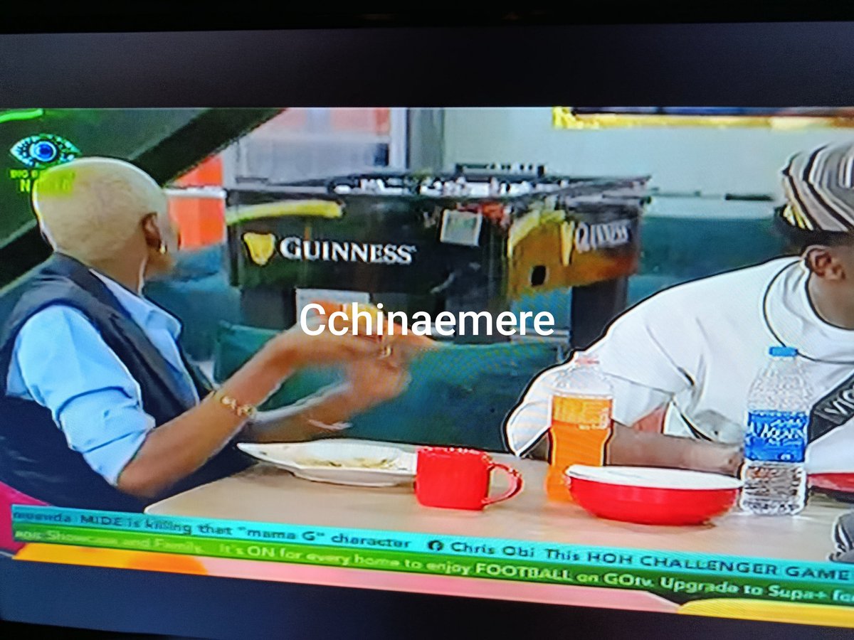 Joanna and Victory spotted eating 
 <a href="/IndomieNigeria/">Indomie Noodles</a>  together 
#BBNIndomieFlavors