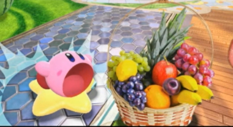 Me gobbling the Kirby Air Riders direct footage