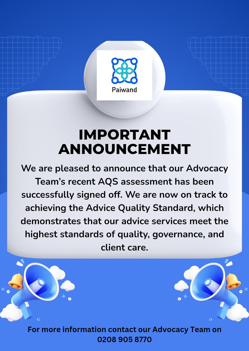 Great news from the Advocacy Team -- we are on track to achieving the Advice Quality Standard!

#advocacy #refugee #asylumseekers
