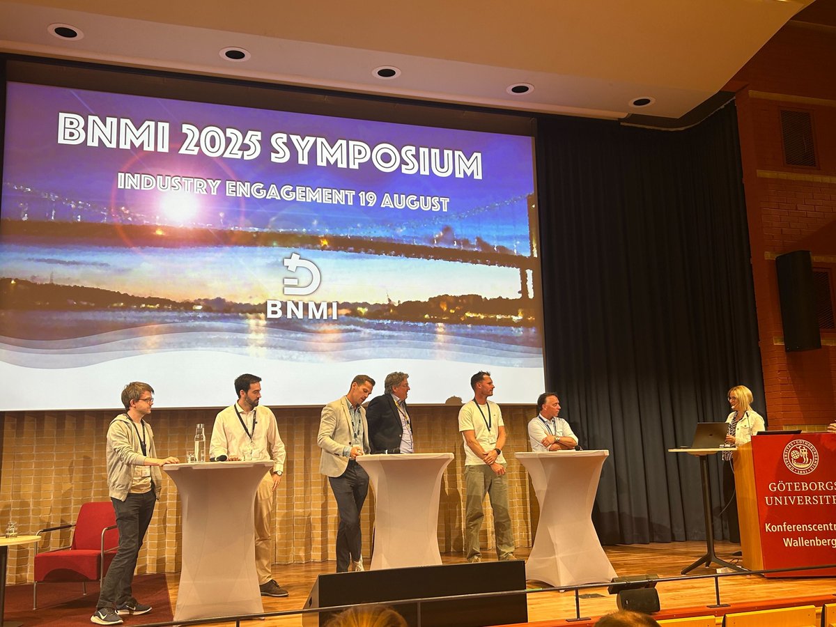 Thrilled to be at #BNMI2025 with Nodes, industry partners &amp; researchers! Today, Claudia Pfander &amp; Julia Fernandez-Rodriguez are co-moderating the Industry Representatives Panels, including members of the <a href="/EBIB_imaging/">Euro-BioImaging Industry Board</a>. 

Exciting discussions on innovation &amp; collaboration!🔬✨