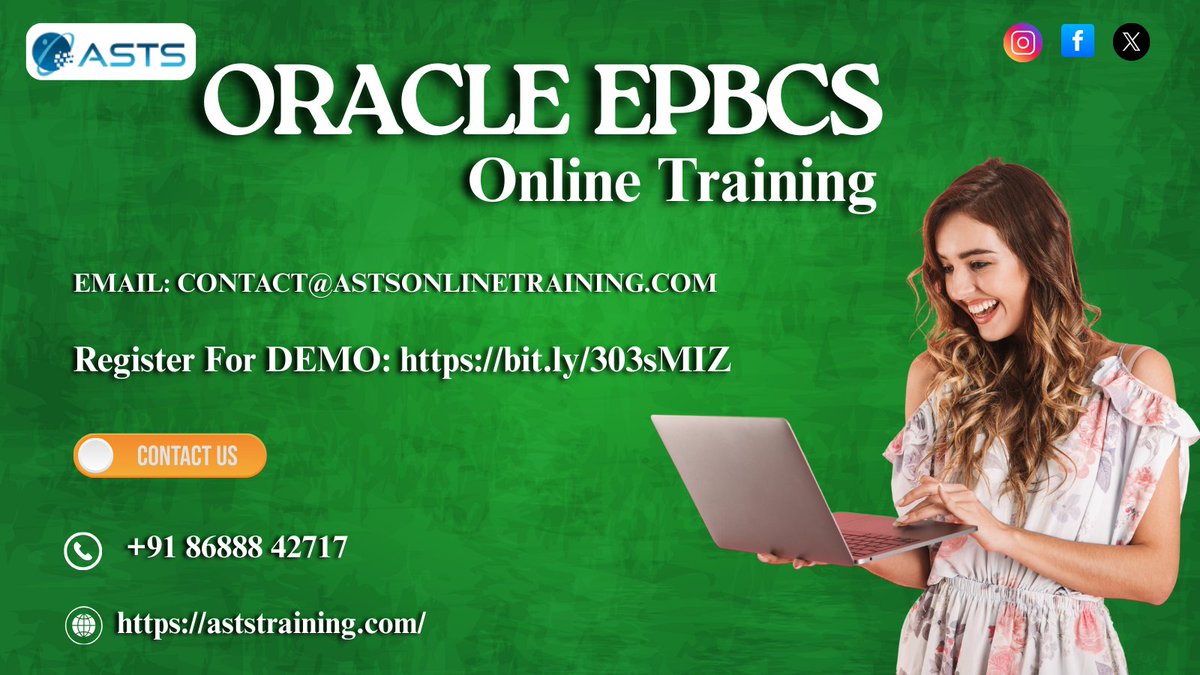 AstsTraining's tweet image. 𝐑𝐞𝐠𝐢𝐬𝐭𝐞𝐫 𝐟𝐨𝐫 𝐃𝐞𝐦𝐨 𝐨𝐧 𝐎𝐑𝐀𝐂𝐋𝐄 𝐄𝐏𝐁𝐂𝐒: bit.ly/303sMIZ
𝐊𝐧𝐨𝐰 𝐌𝐨𝐫𝐞: aststraining.com/courses/epbcs-…
#EPBCSOracle #EPBCSCertification #EPBCSOnlineTraining #OracleEPBCSTraining #PBCSandEPBCSTraining #EPBCSTraining #AstsTraining #DemoonEPBCS #india #usa