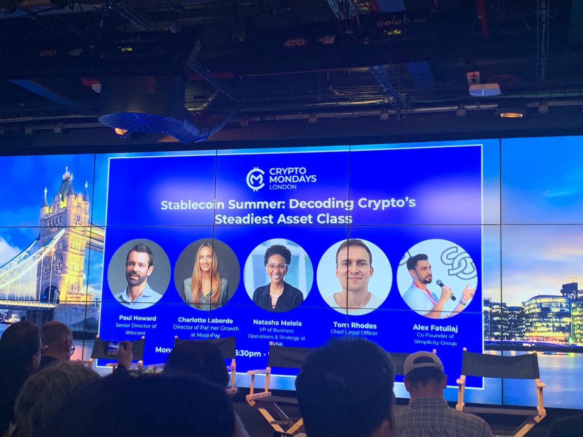 Tom D (@tomdbtc) on Twitter photo Much love for the new venue for CryptoMondays London "Stablecoin Summer: Decoding Crypto’s Steadiest Asset Class'.
<a href="/GoogleCloud_UKI/">Google Cloud UK & Ireland</a> raised the bar on the venue... and the wine.
The line up was pretty solid too. 👏 Much love for the new venue for CryptoMondays London "Stablecoin Summer: Decoding Crypto’s Steadiest Asset Class'.
<a href="/GoogleCloud_UKI/">Google Cloud UK & Ireland</a> raised the bar on the venue... and the wine.
The line up was pretty solid too. 👏