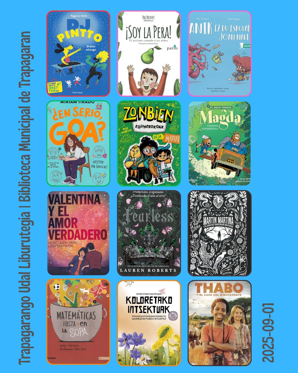 olasolib's tweet photo. Aste honetako berriak haur-gazte sailean - Novedades esta semana en la seccióninfantil-juvenil
#novedades #berriak #komikia #ezfikzioa #gazteliteratura #ipuinak #cómic #noficción #DVD https://t.co/7RTwqlZeSw