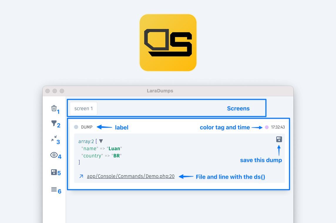 LaraDump is an open-source debugging app for Laravel – built with Vue.js &amp; Electron 🔍️🐛 - madewithvuejs.com/laradumps