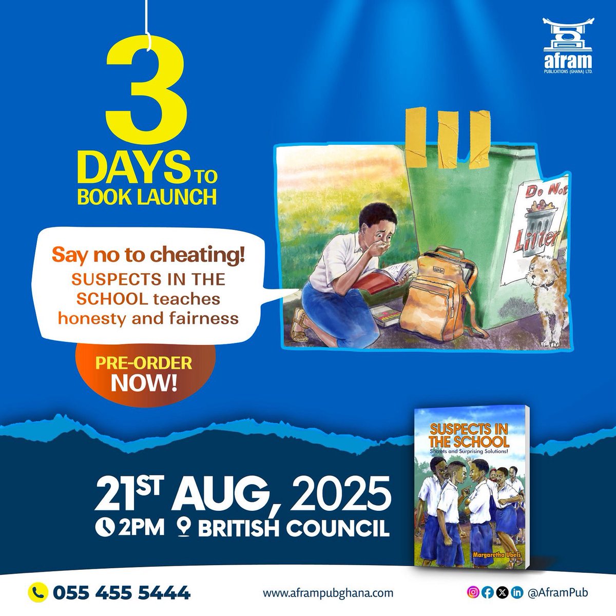 AframPub's tweet photo. 3 Days more to go. Do not miss out on our book launch🎉 https://t.co/ZP2Q0uEqC1