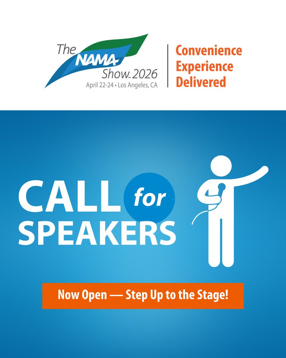 Operators are looking for strategies that drive results. If you’ve got them—this is your moment. 🎤 Submit to speak at #TheNAMAShow by Sept. 16 ➡️ thenamashow.org/2026-call-for-…