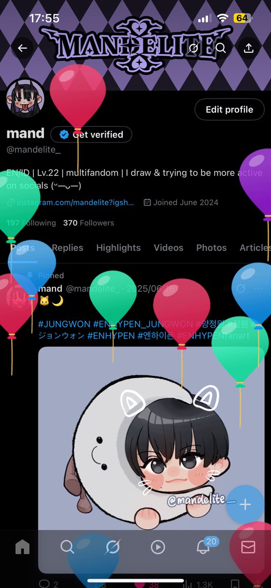 mandelite_'s tweet photo. Hehe today is my balloon day!! 

ps: been inactive since there is a family emergency this past few months 😭 https://t.co/e3P56Pjg87