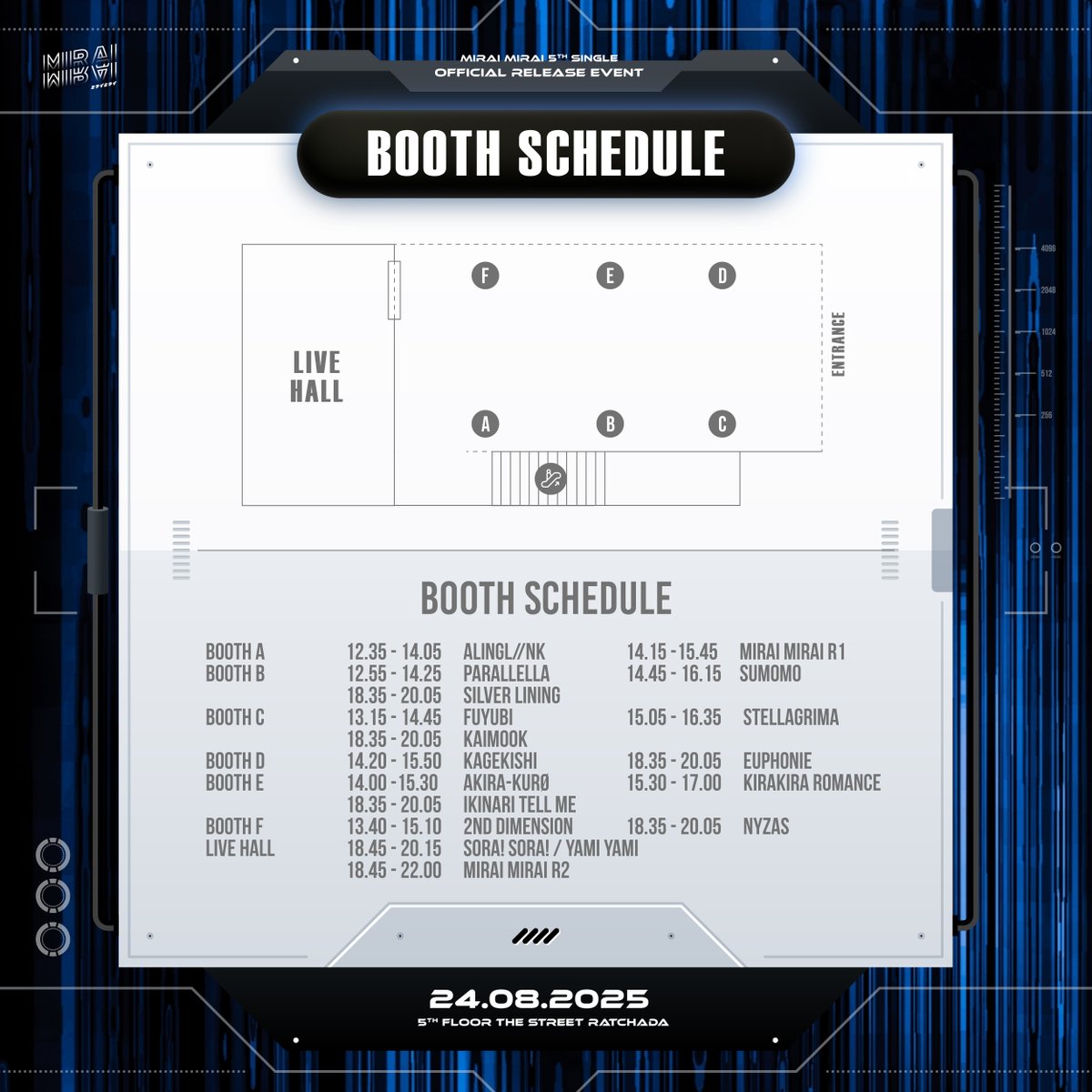 ✨⏳Boku no Mirai⏳✨

10,000 ชั่วโมงแห่งความพยายามวันนี้ได้เริ่มต้นขึ้นแล้ว มาพยายามไปด้วยกันนะ! 💫

พบกับอีเว้นท์สุดพิเศษประจำซิงเกิ้ลใหม่ของพวกเรา “Boku no Mirai” พร้อมพาทุกคนมาสนุกไปด้วยกันแบบเต็มพลัง ในวันอาทิตย์ที่ 24 สิงหาคม นี้ ที่ 5th Floor, The Street Ratchada
