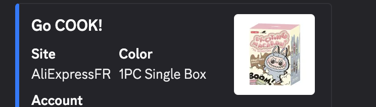 nsb_bot's tweet photo. 🏆 @_sneaki just copped the 1PC Single Box collectible on AliExpressFR—Go COOK! NSB3’s ghost-queue + turbo-checkout vaporized the line in a blink. Collector’s win unlocked! 🚀 #IFYKYK https://t.co/QirdY2rv9O