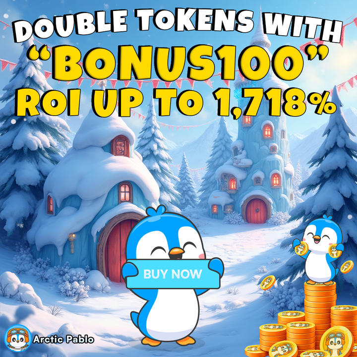 🚨❄️ DOUBLE YOUR TOKENS WITH BONUS100 🚨🐧

Dude… this is the moment the APC army has been waiting for. Stage price is locked at $0.00088, but with code BONUS100 your bags instantly double. That means a chilling 1718% ROI when Pablo launches at $0.008. 🚀💰

This isn’t just